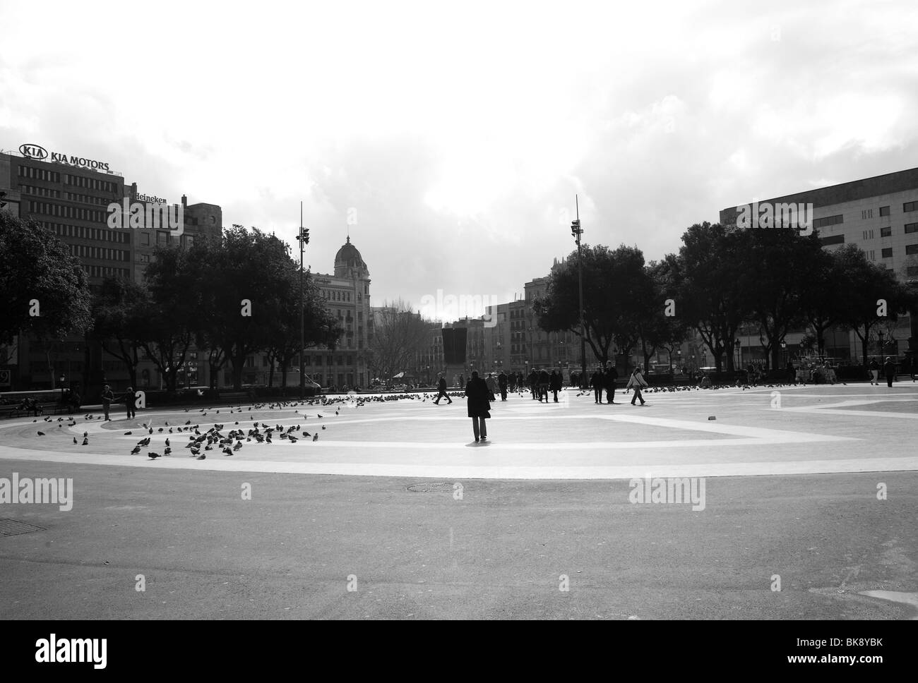 Plaça de Catalunya, Barcelone - Espagne Banque D'Images