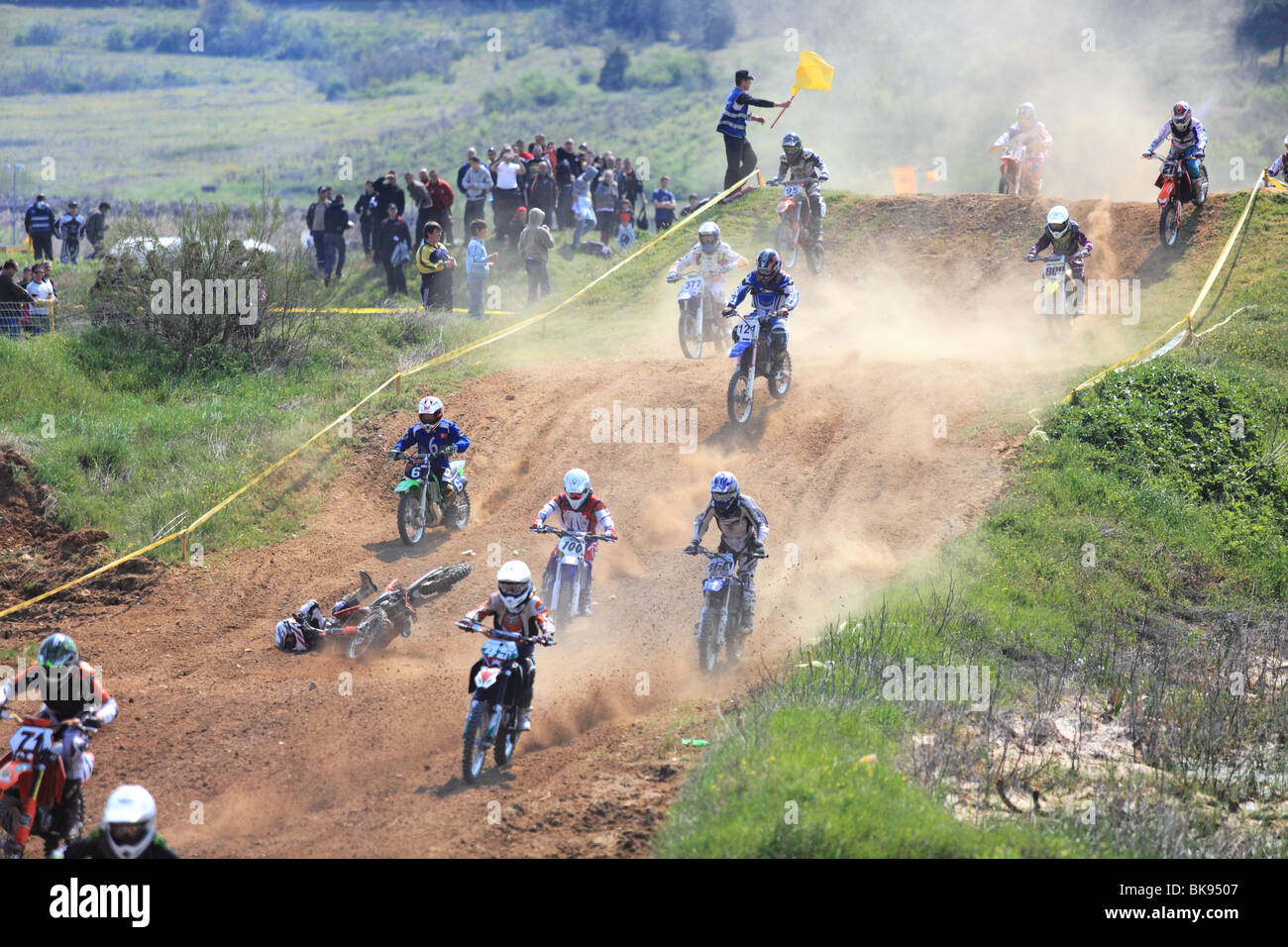 Course de motocross, championnat d'Europe de l'Est 2010 Banque D'Images