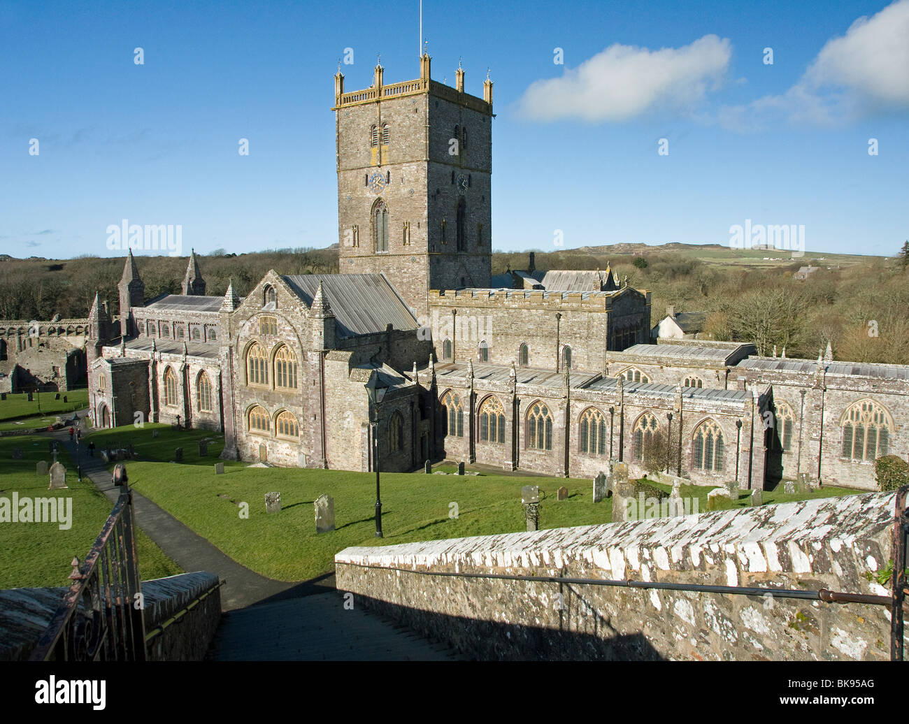 Cathédrale St Davids dans l'ouest du pays de Galles Pembrokeshire Banque D'Images