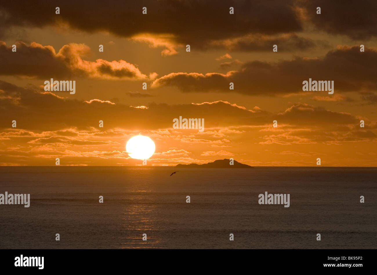 Coucher de soleil sur Abereiddy dans l'ouest du pays de Galles Pembrokeshire Banque D'Images