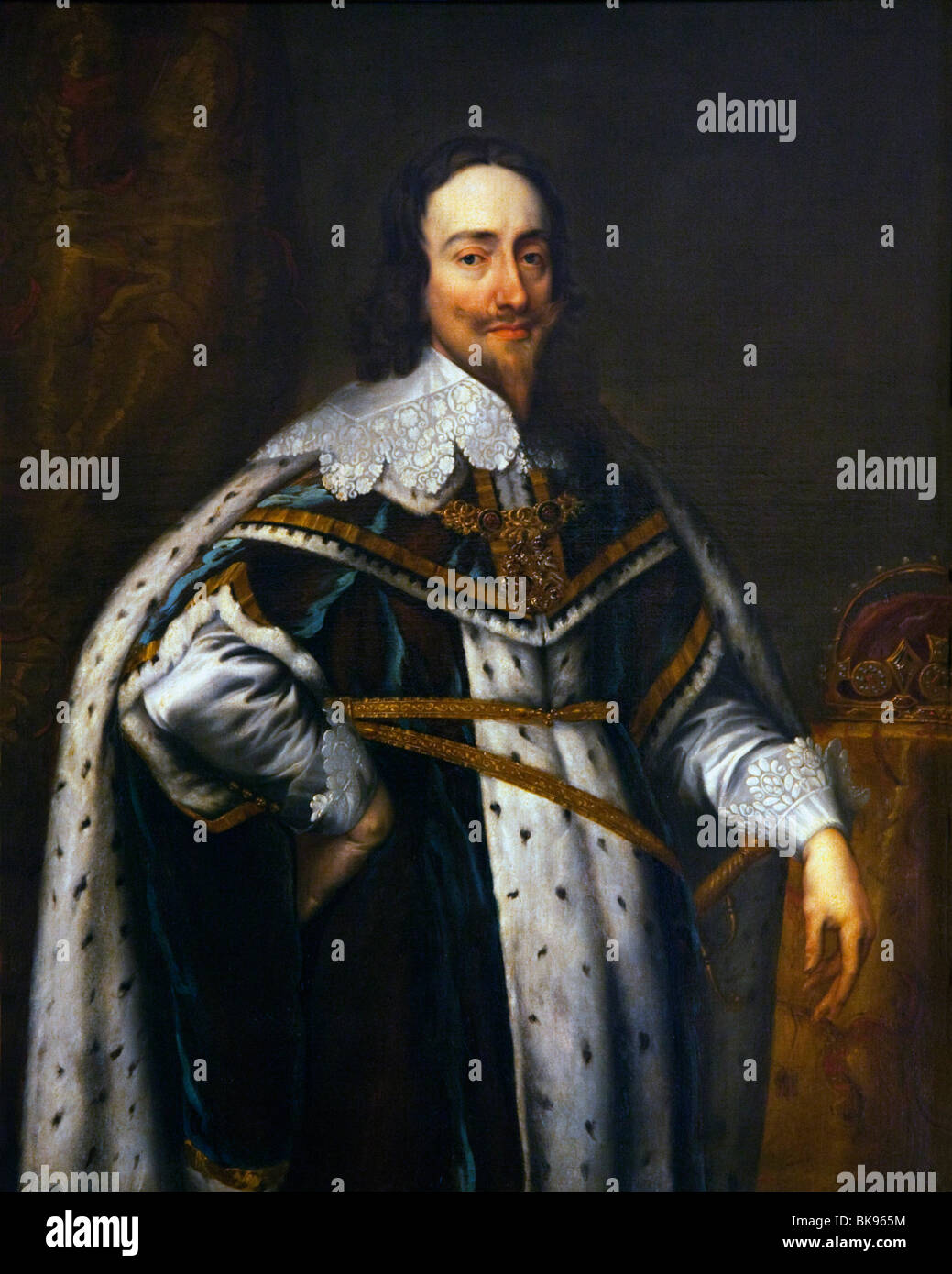 Portrait du Roi Charles I d'après van Dyck, Wallace Collection, Londres, Royaume-Uni Banque D'Images