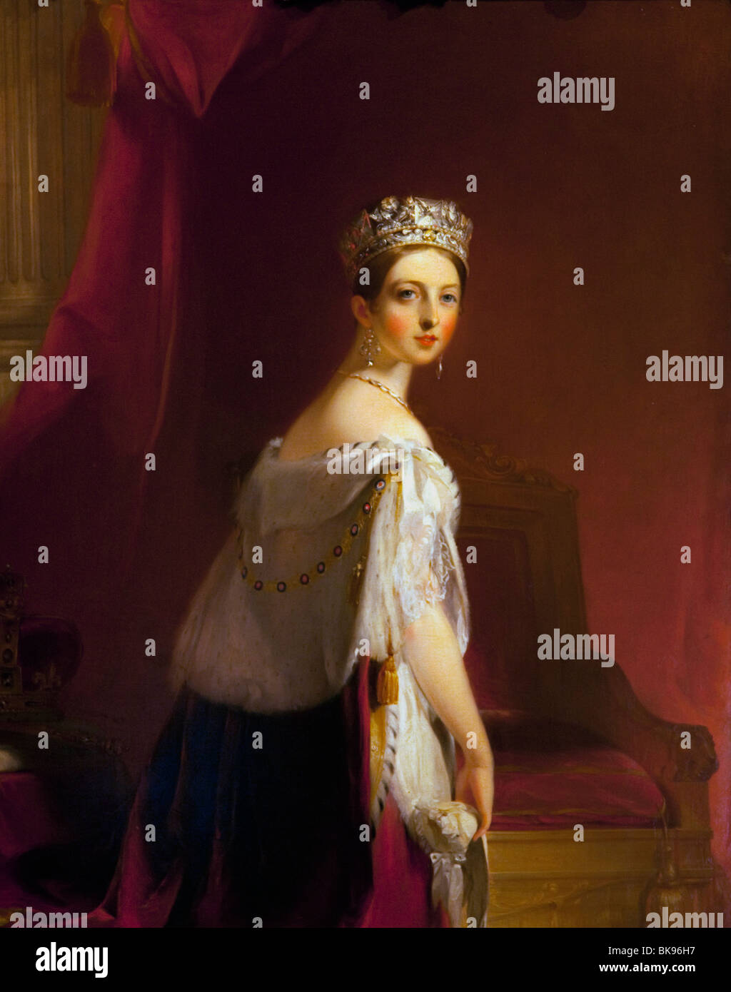 La reine Victoria par Thomas Sully, 1838, Wallace Collection, Londres, Royaume-Uni Banque D'Images