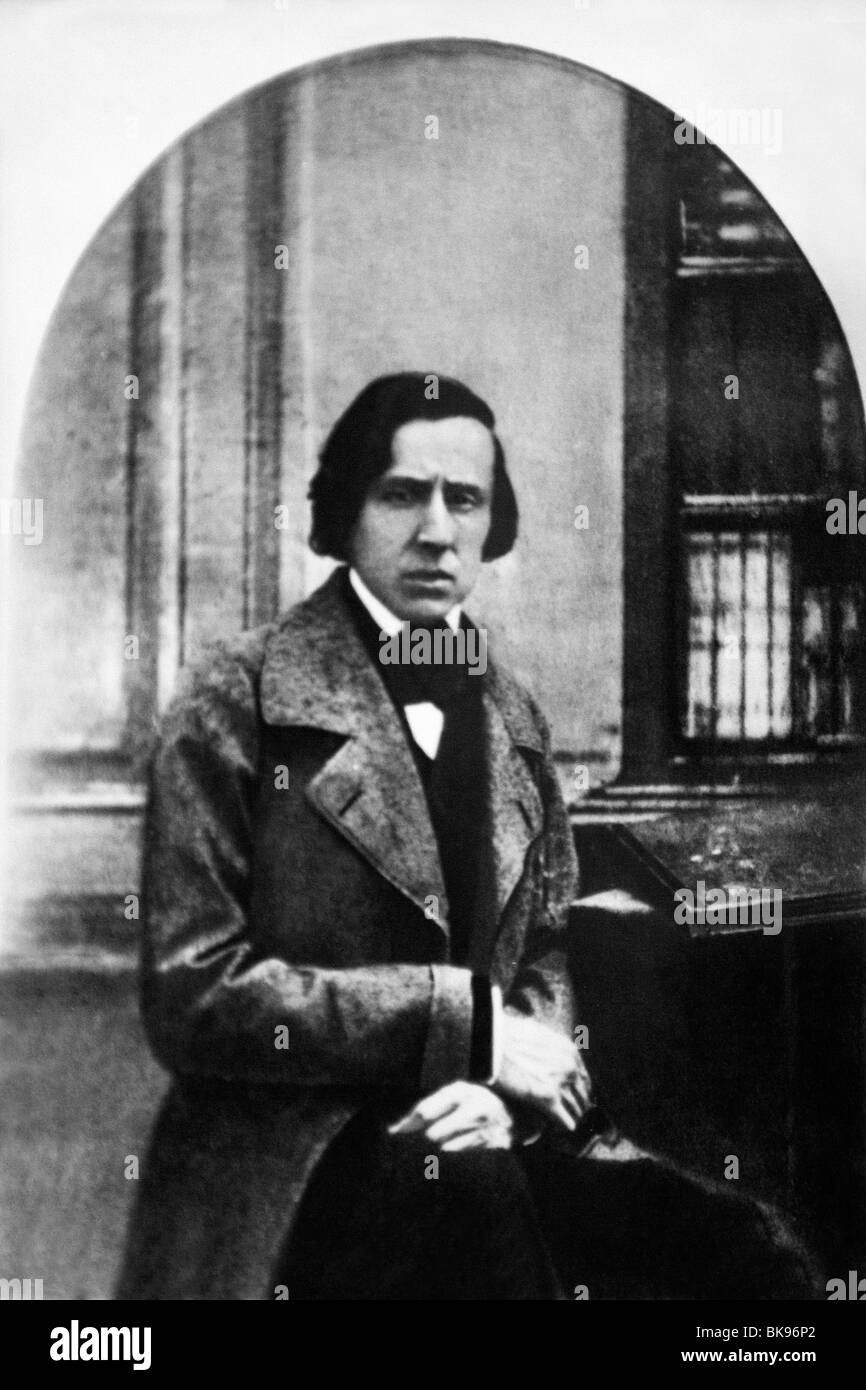 Photo de Frederic Chopin prise par Bisson en 1849, la Chartreuse, Valldemossa, Espagne Banque D'Images