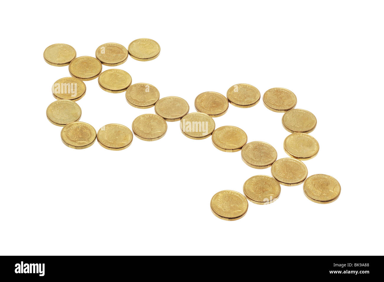 Signe Dollar assemblés par des crédits Banque D'Images