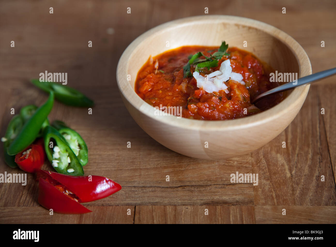 Le style indien délicieux dip tomate Banque D'Images