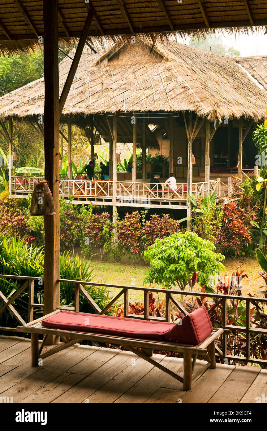 Lisu Lodge dans les régions rurales de la province de Chiang Mai, Thaïlande. Banque D'Images