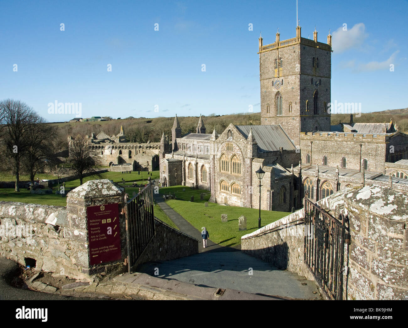 Cathédrale St Davids dans l'ouest du pays de Galles Pembrokeshire Banque D'Images