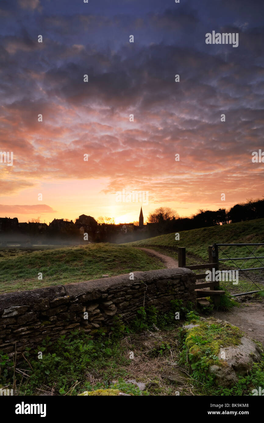 À l'aube de Malmesbury Banque D'Images