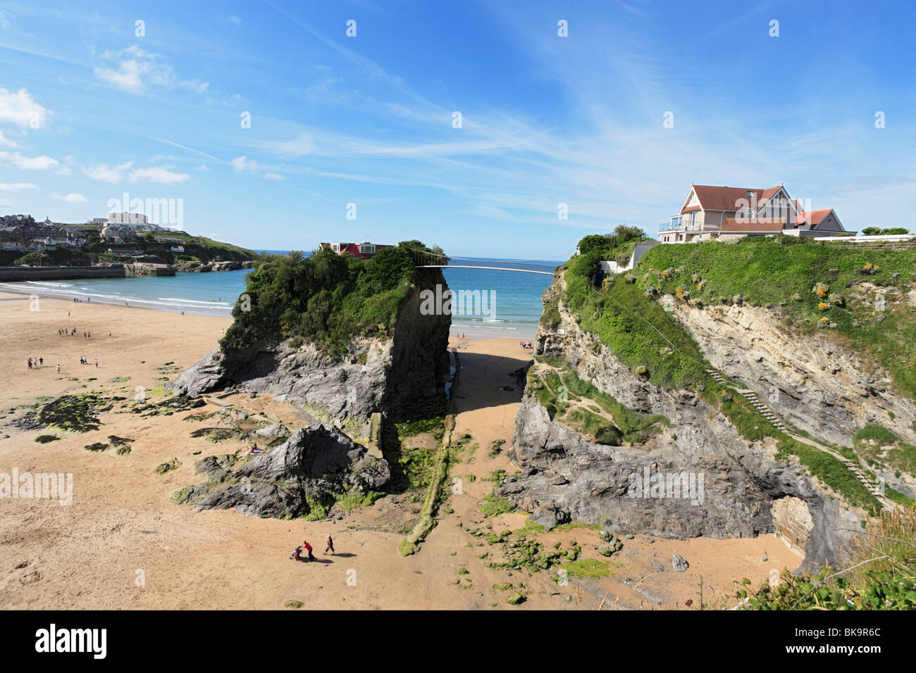 Plage de Towan, Newquay, Cornwall, Angleterre, Royaume-Uni Banque D'Images