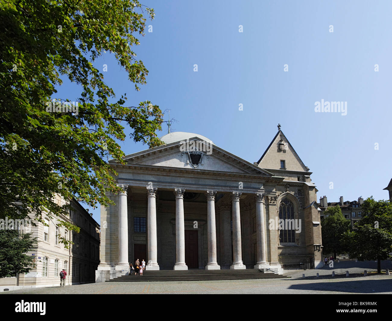 La cathédrale Saint-Pierre, Genève, Canton de Genève, Suisse Banque D'Images