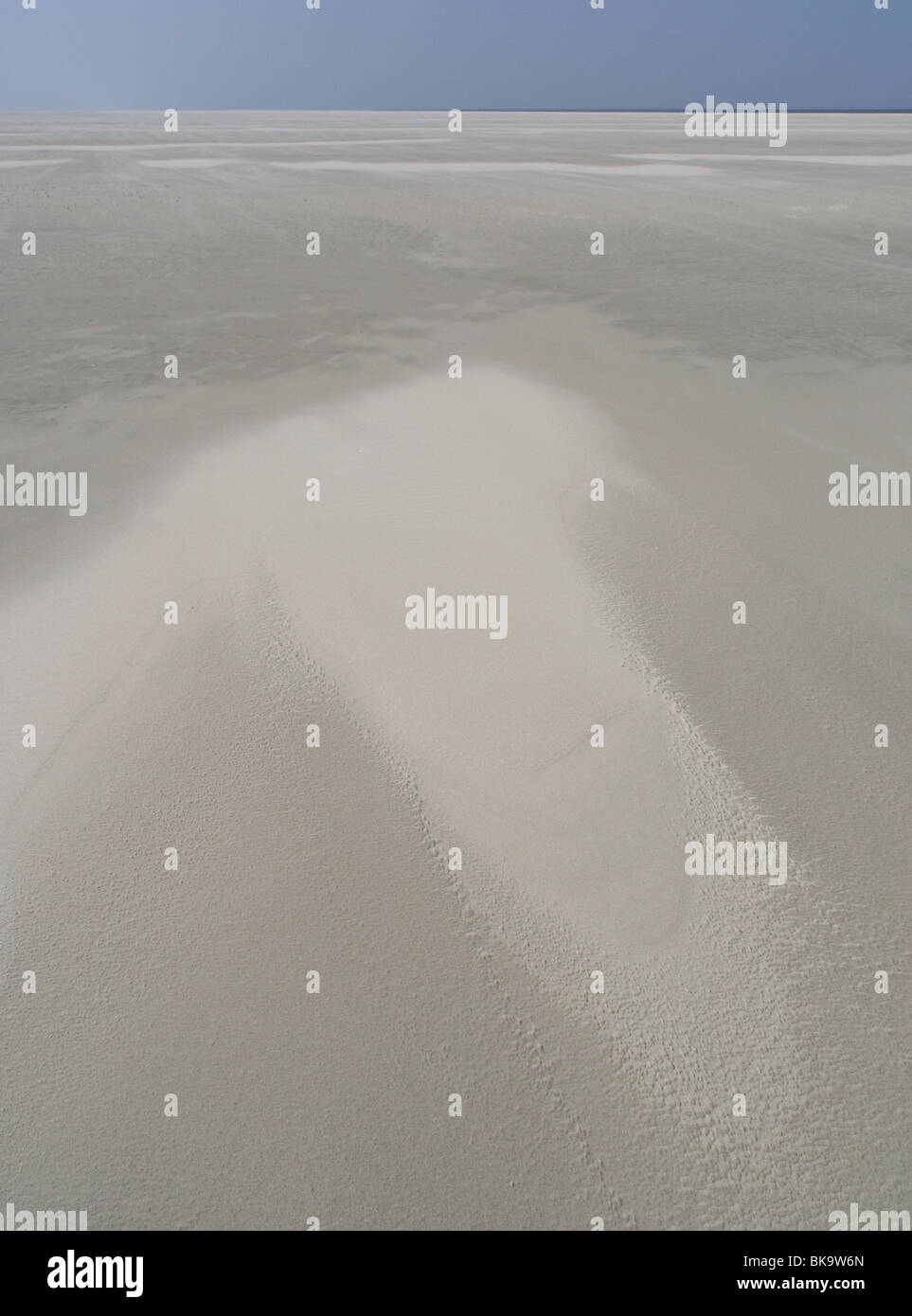 Uitgestrekte strandvlakte Vliehors, in het zuidwesten van Vlieland Banque D'Images