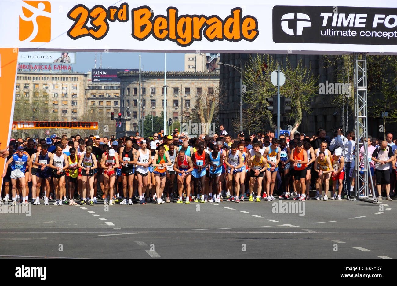 Marathon 2010, Belgrade, Serbie Banque D'Images