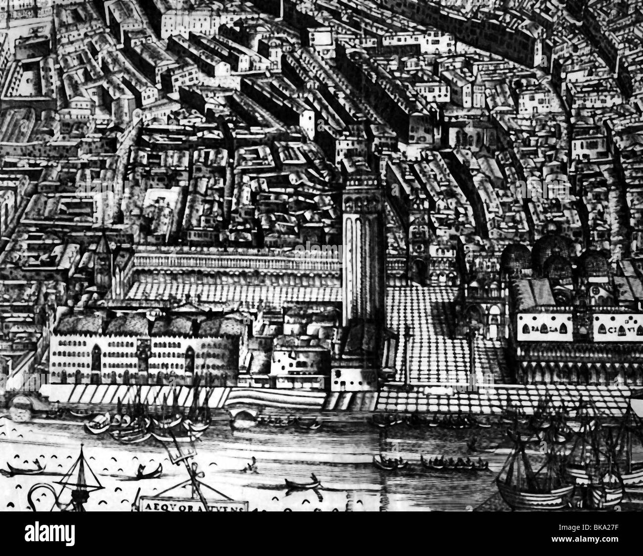 Géographie / voyages, Italie, Venise, Piazza San Marco, boisé par Jacopo de Barbari, vers 1500, Banque D'Images