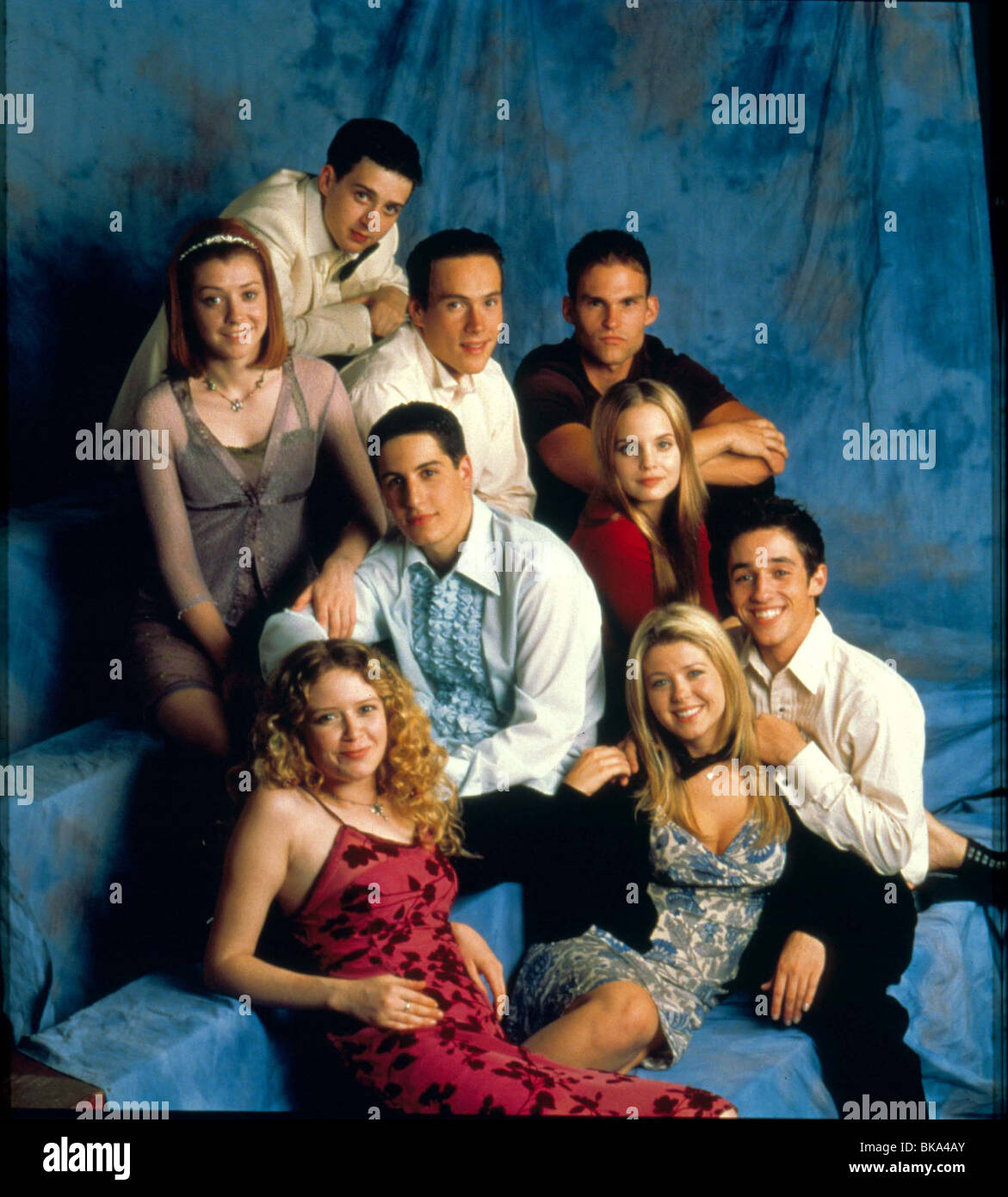 AMERICAN PIE de bas EDDIE KAY THOMAS, Alyson Hannigan, CHRIS KLEIN,SEANN WILLIAM SCOTT,JASON BIGGS, MENA SUVARI,Natasha Banque D'Images