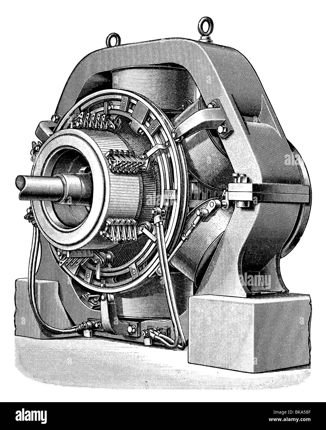 Moteur électrique DC brossé Banque D'Images