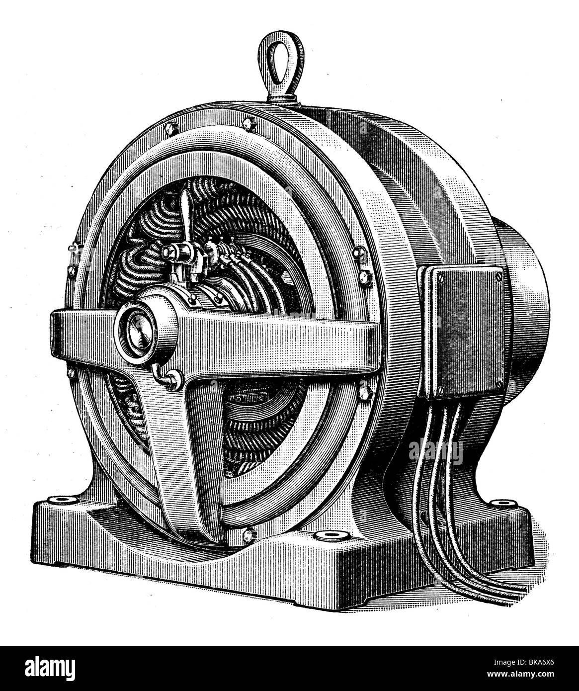 Moteur à courant alternatif, moteur à courant triphasé Banque D'Images