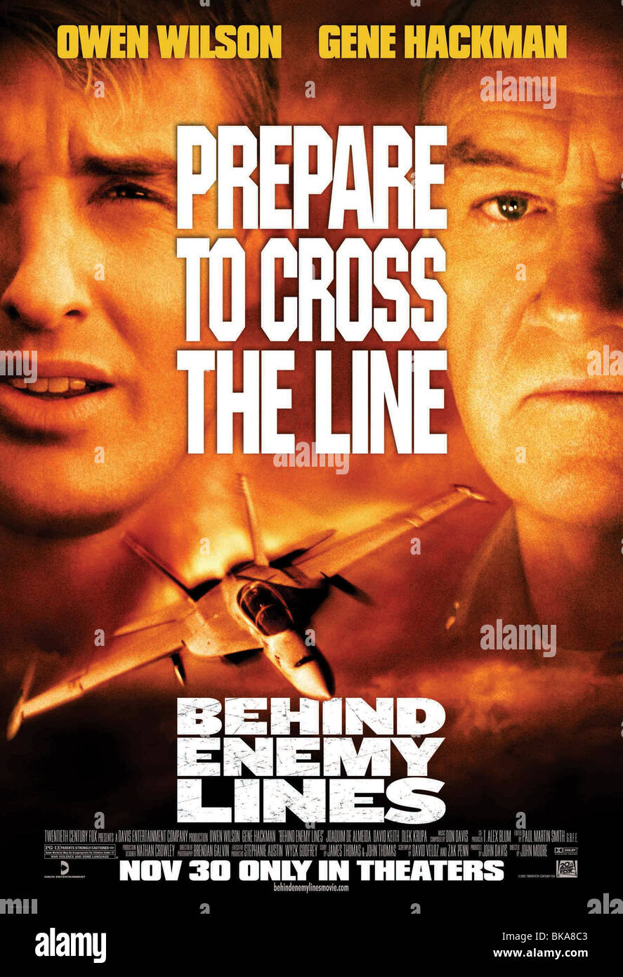 Derrière les lignes ennemies (2001) OWEN WILSON, Gene Hackman POSTER BDEL 001 POSTER Banque D'Images