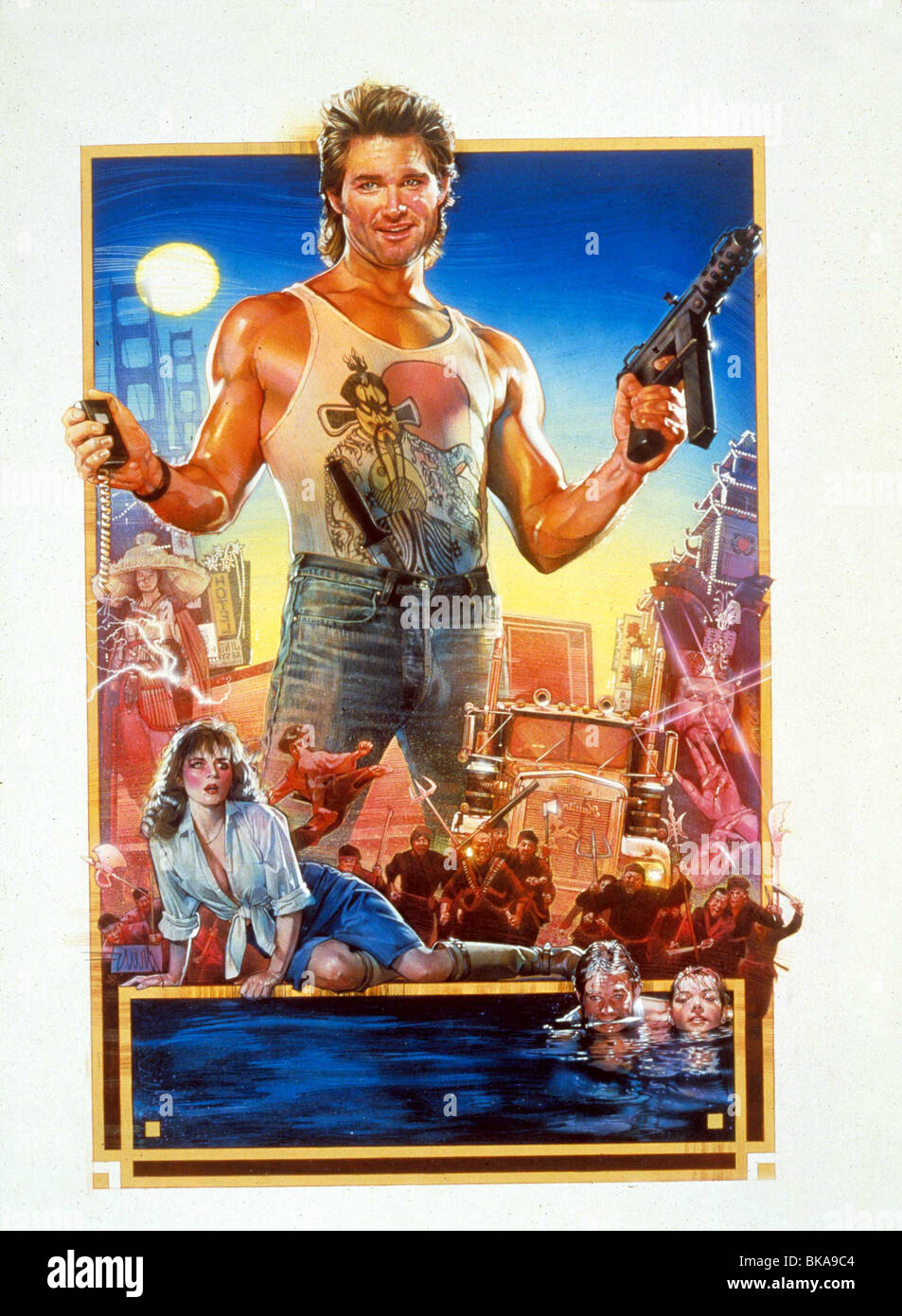 BIG TROUBLE IN LITTLE CHINA (1986) POSTER BTCA 009 Banque D'Images