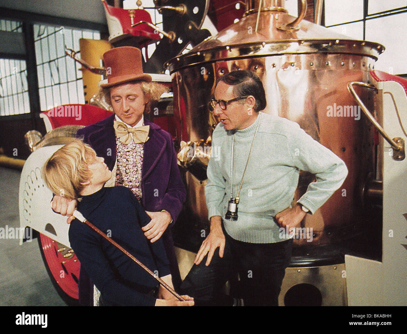 Usine de Chocolat de Willy Wonka et l'année 1971- USA réalisateur Mel Stuart Peter Ostrum, Gene Wilder, Mel Stuart Shooting photo Banque D'Images