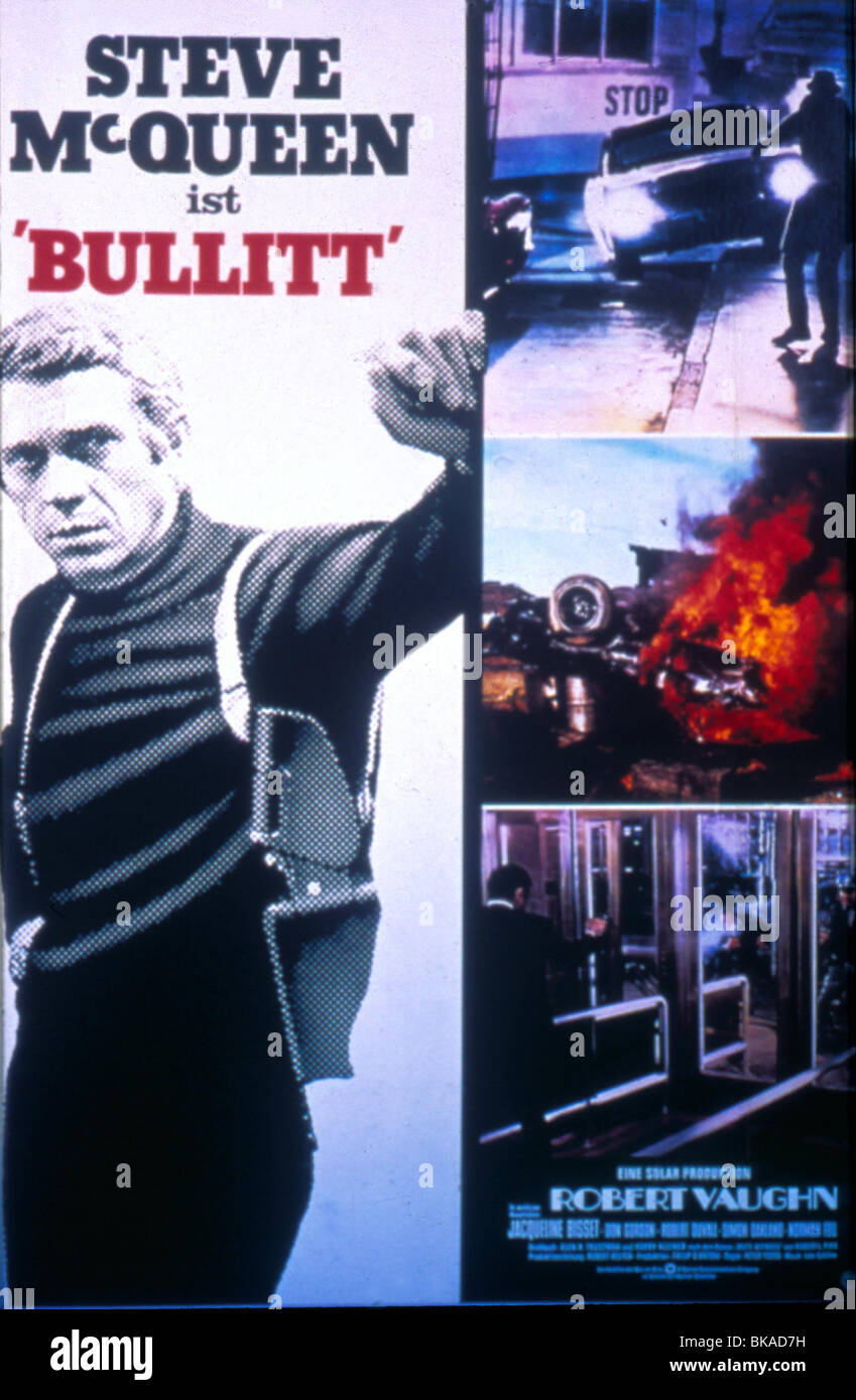 BULLITT (1968), Steve MCQUEEN, PETER YATES (DIR) BULL AFFICHE 047 H Banque D'Images