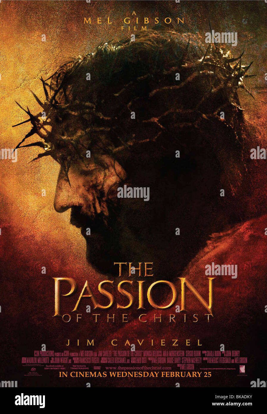 La Passion du Christ Année : 2004 - USA Réalisation : Mel Gibson James Caviezel Film poster (USA) Banque D'Images