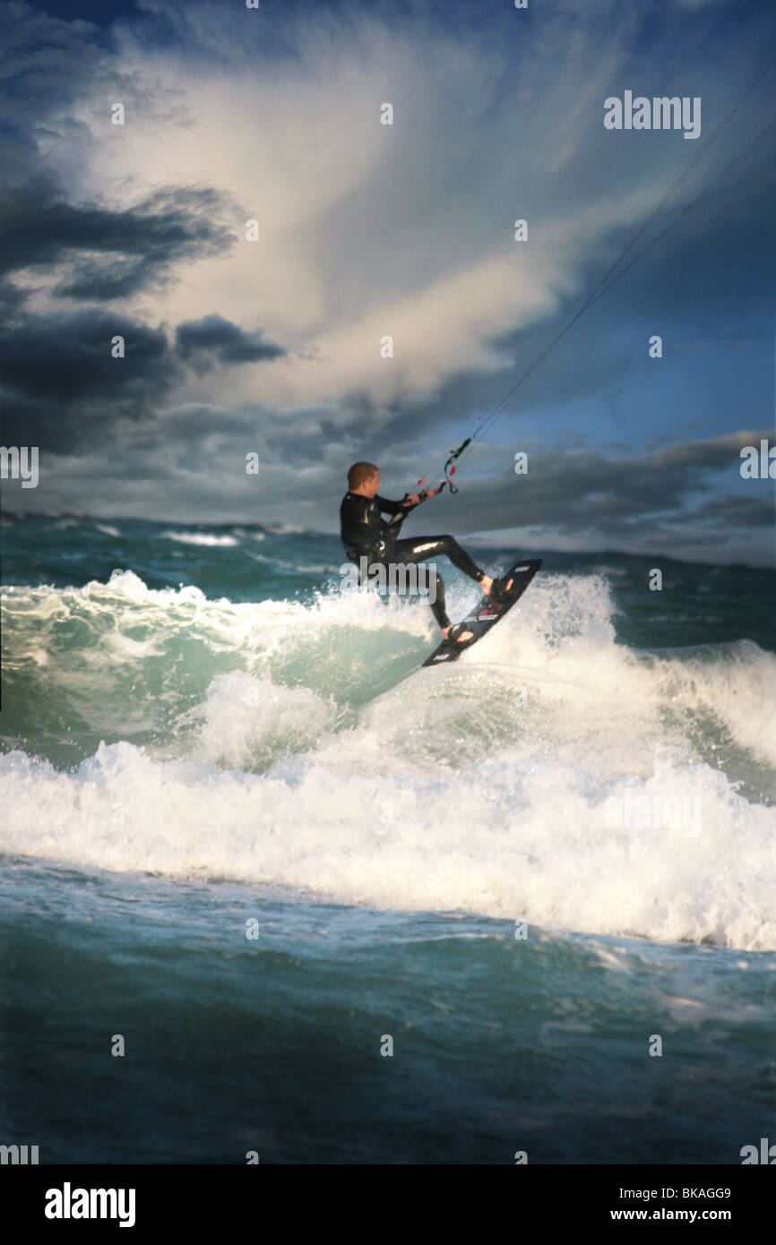 kite surfeur Banque D'Images