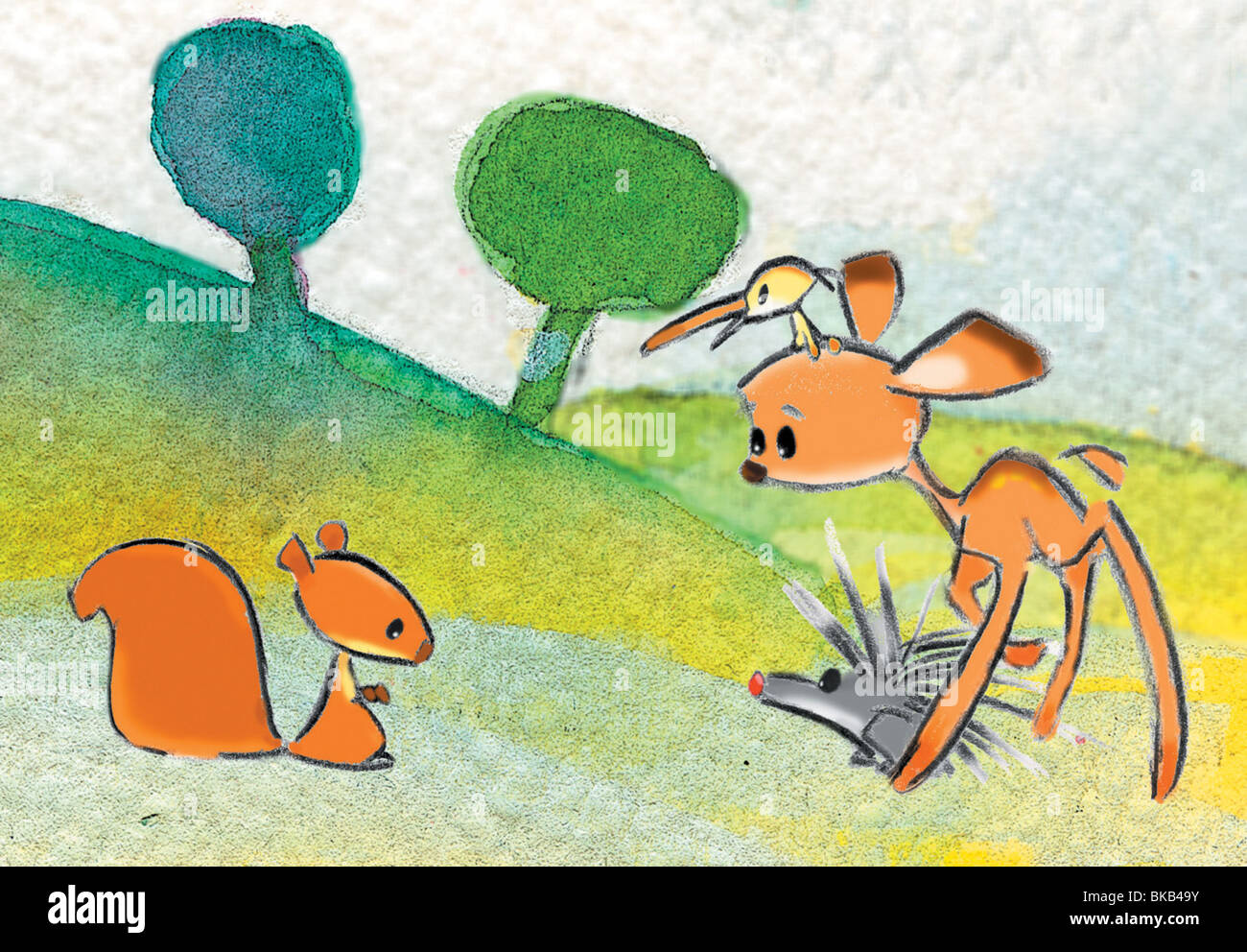 L'Ecureuil qui voyait tout en vert c'est moi qui l'ai trouvé ! Année : 2002 Réalisateur : Behzad Farahat Animation Banque D'Images