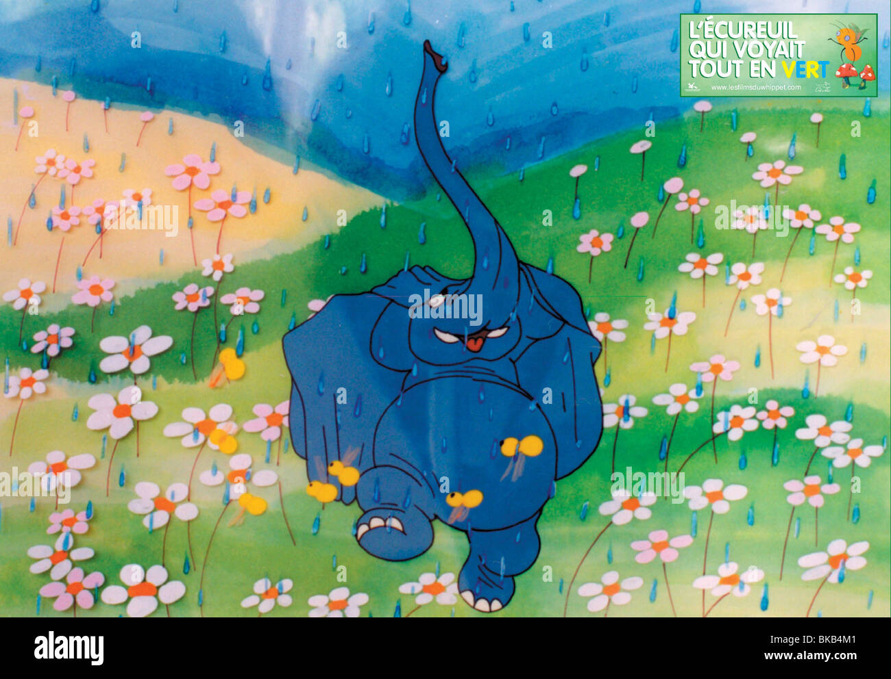 L'Ecureuil qui voyait tout en vert Pluie d'Allégresse Année : 2003 Réalisateur : Nahid Shamsdoust Animation Banque D'Images