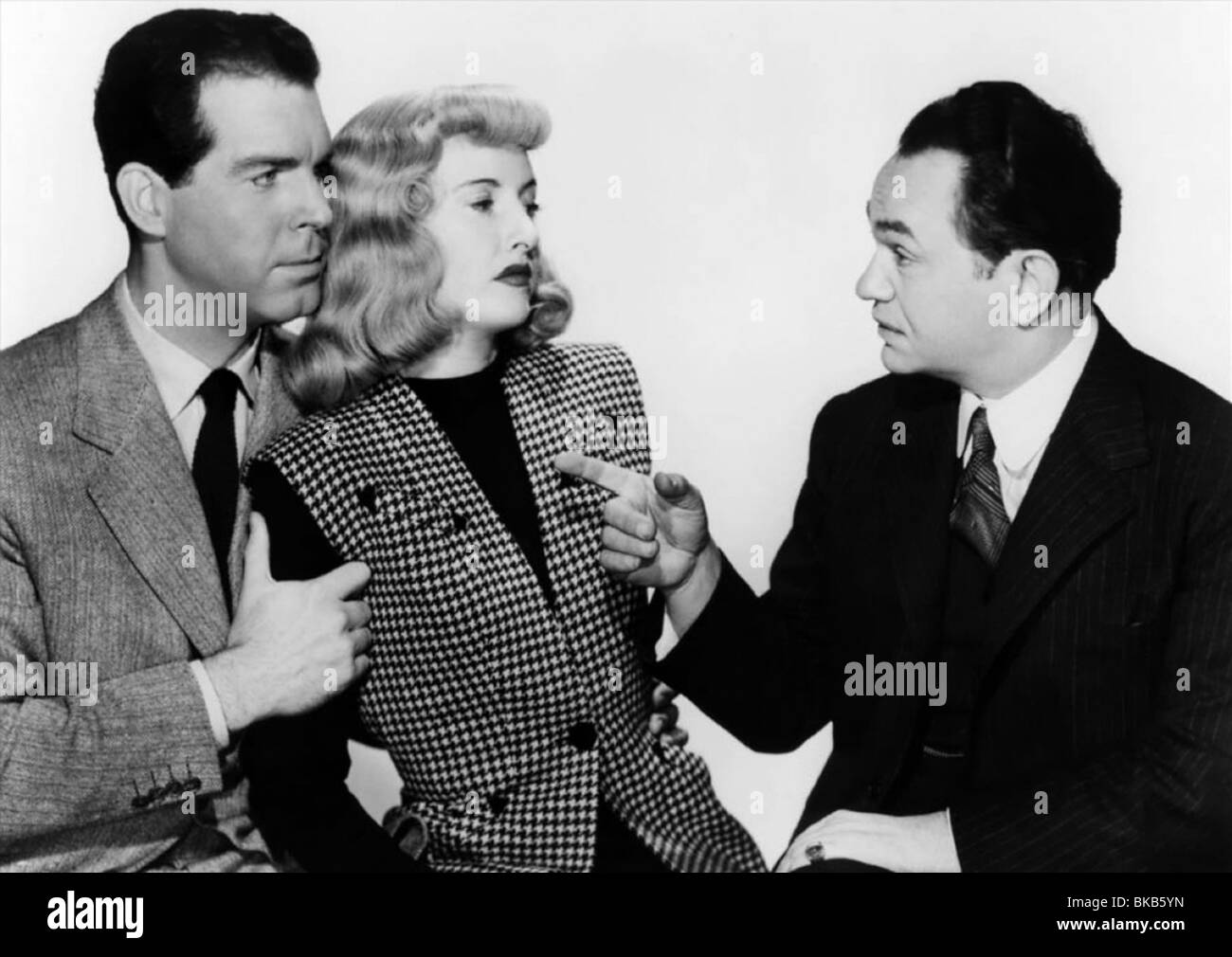 Double indemnité Année : 1944 Réalisateur : Billy Wilder Fred MacMurray, Barbara Stanwyck, Edward G. Robinson Banque D'Images