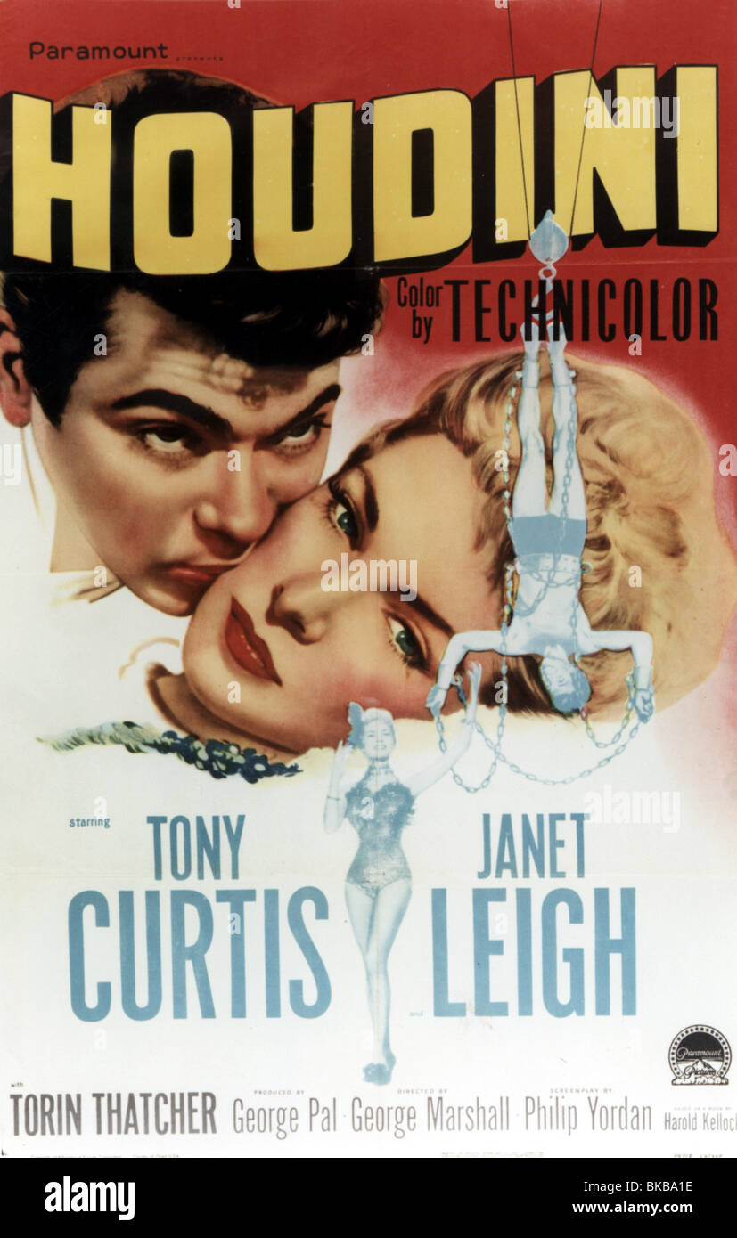 HOUDINI (1953), Tony Curtis, JANET LEIGH POSTER HOUD 002CP Banque D'Images