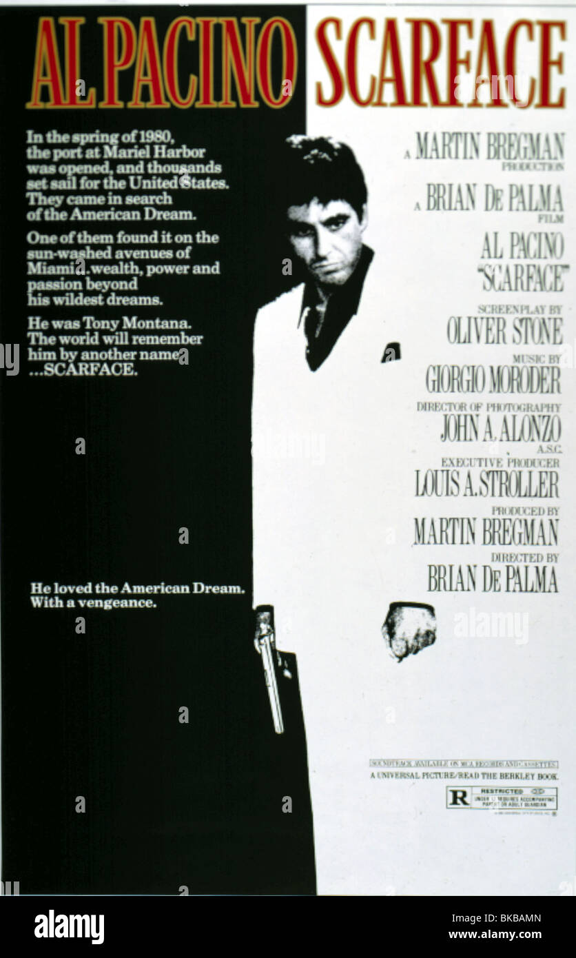 SCARFACE -1983 POSTER Banque D'Images