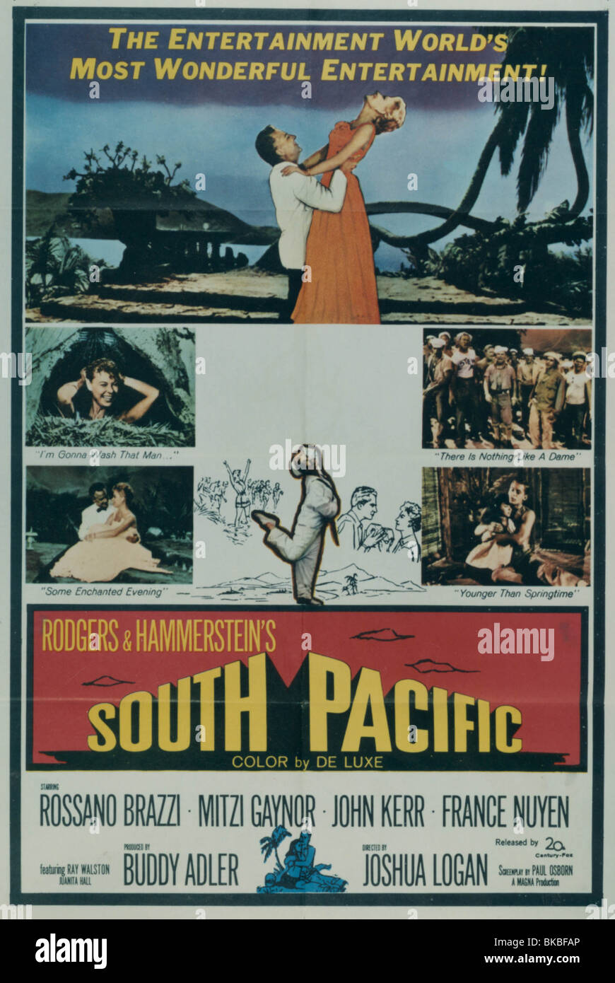 Pacifique Sud -1958 POSTER Banque D'Images
