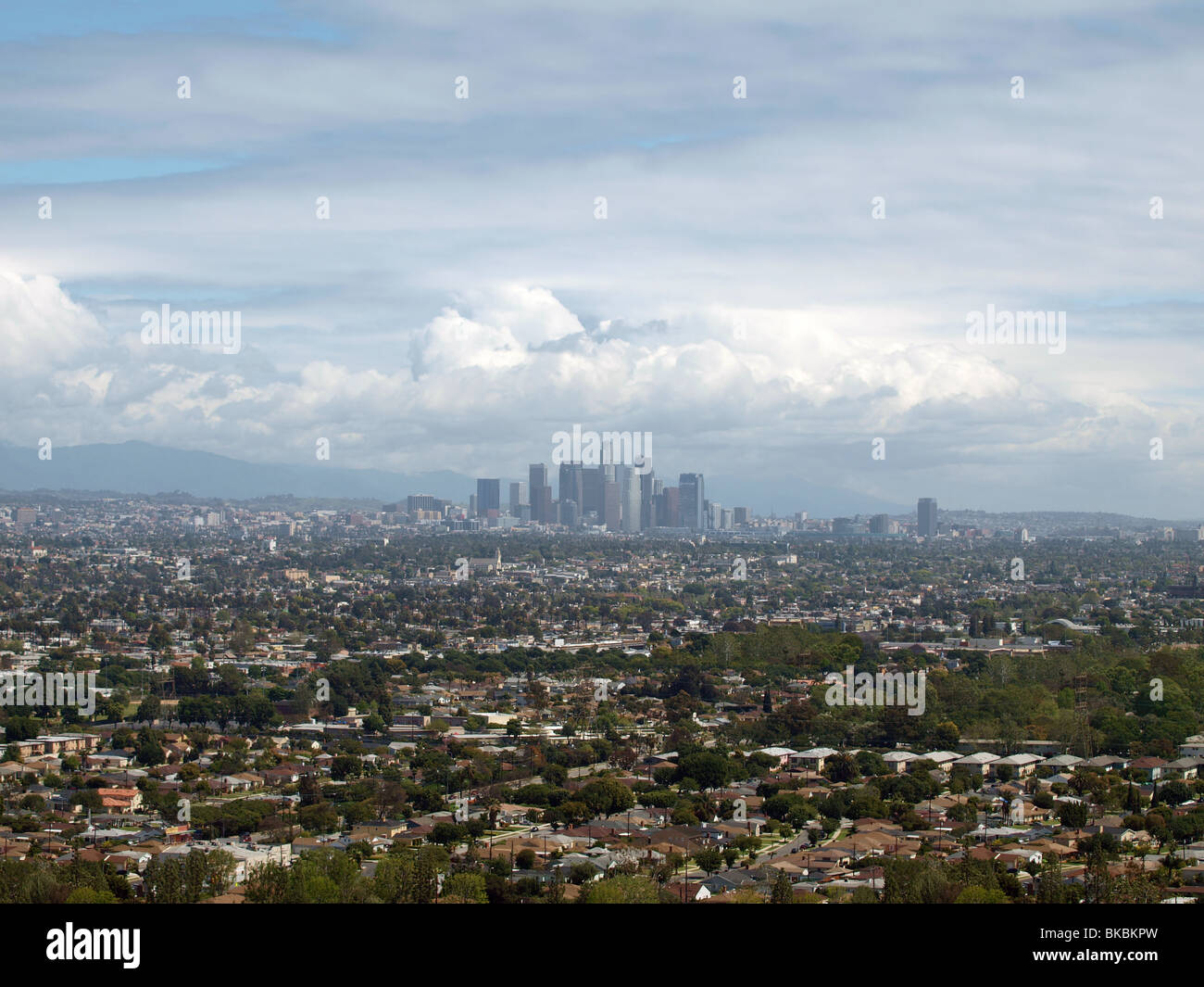 Tempête de printemps clearing sur Los Angeles, Californie. Banque D'Images