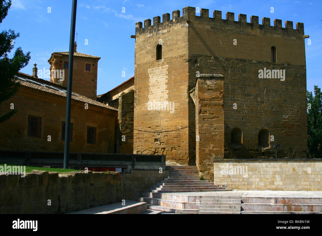 Ancien bâtiment de l'architecture mauresque à Huesca, Espagne Banque D'Images