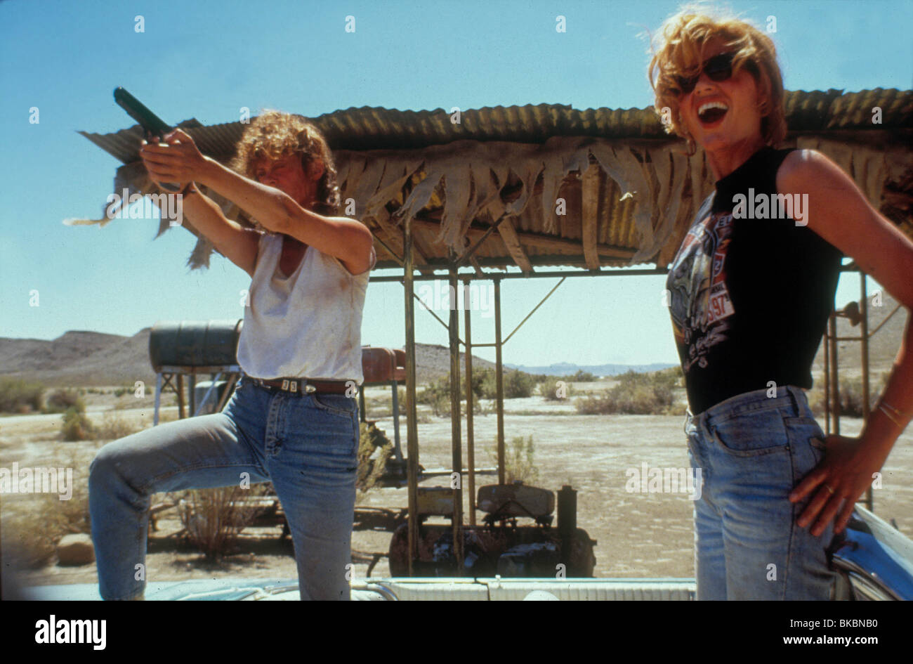 THELMA & LOUISE Susan Sarandon, Geena Davis TAL 142 Banque D'Images