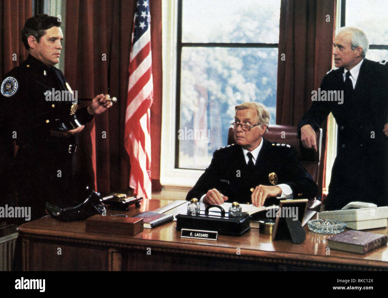 POLICE ACADEMY (1984) G W BAILEY, GEORGE GAYNES, GEORGE ROBERTSON 007R PLA FOH Banque D'Images