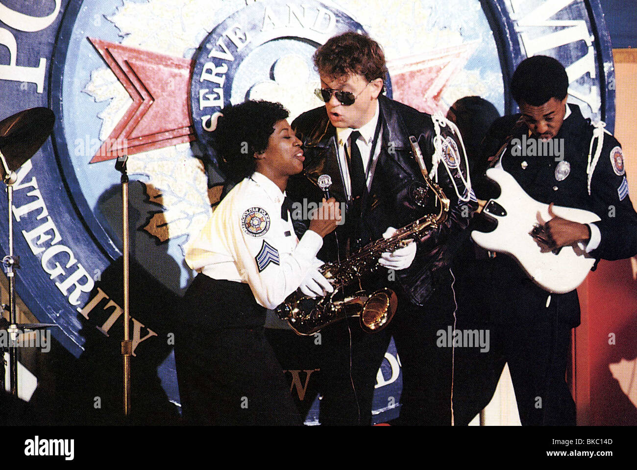 POLICE ACADEMY 3 : BACK IN TRAINING (1986), MARION RAMSEY, DAVID GRAF, MICHAEL WINSLOW PA3 002L Banque D'Images