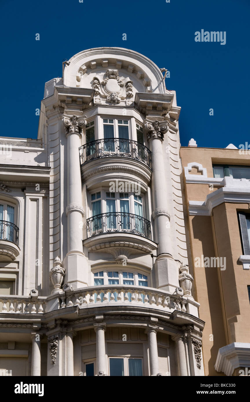 Gran Via Madrid Espagne ville monument historique Banque D'Images