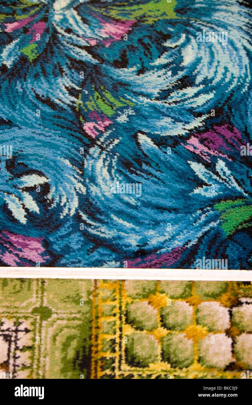 1970 tapis dans une maison Banque D'Images