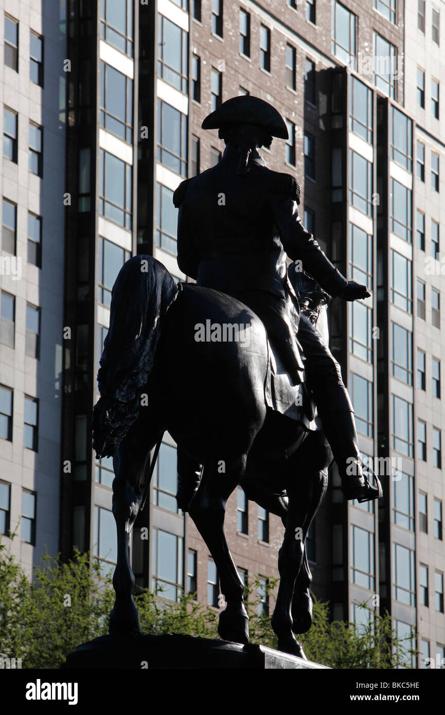Statue de George Washington, Boston Public Garden Banque D'Images