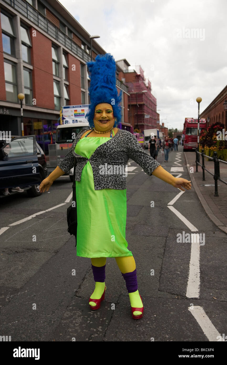 La princesse Fiona de Shrek à travesti Gay Pride March Banque D'Images