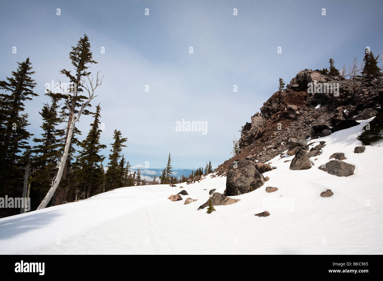 Les nuages, Cooper Spur, Mount Hood National Forest - Mount Hood, Oregon Banque D'Images