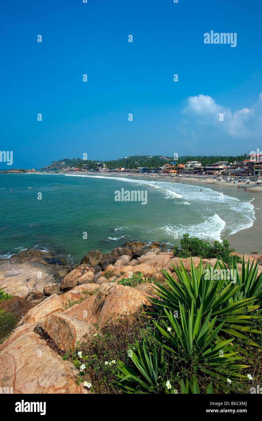 Kerala Inde Kovalam Beach Lighthouse Banque D'Images