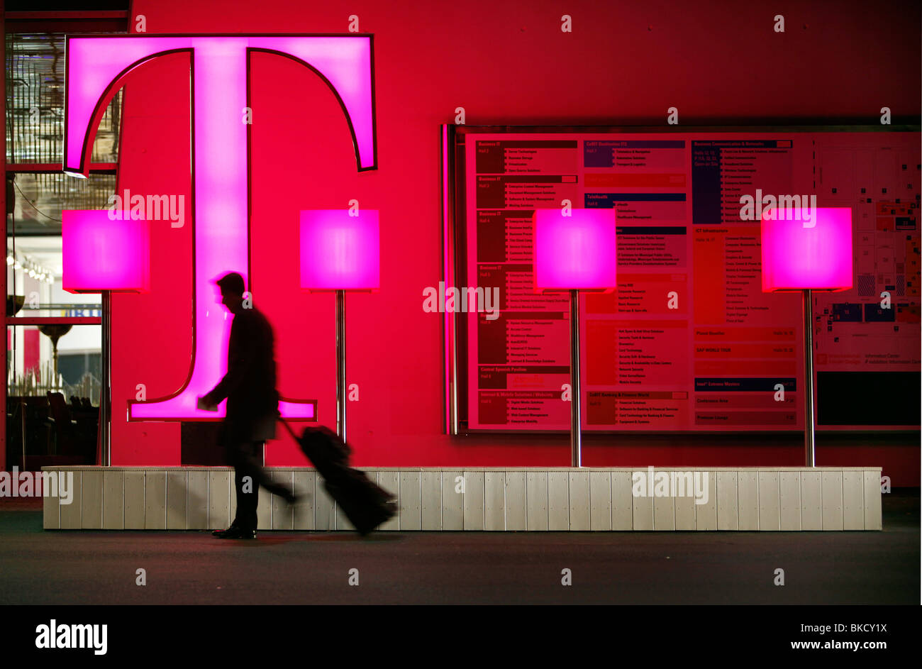 Deutsche Telekom, ordinateur et qu'il est juste, le Cebit de Hanovre, Allemagne, Europe,. Banque D'Images