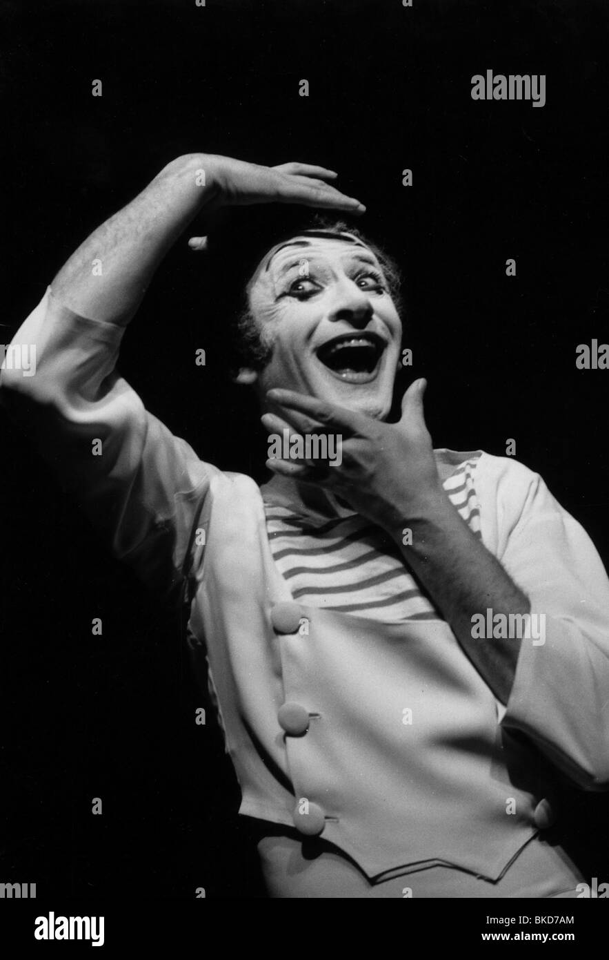 Marceau, Marcel, 22.3.1923 - 22.9.2007, artiste mime français, demi-longueur, pendant une représentation, années 1960, Banque D'Images