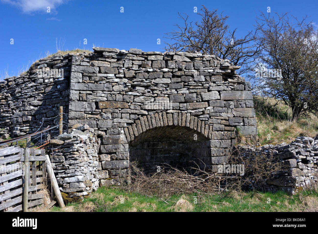 Four à chaux à l'abandon. Shap, Cumbria, Angleterre, Royaume-Uni, Europe. Banque D'Images