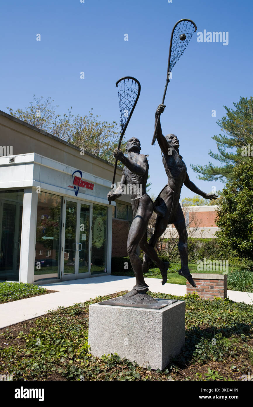 National Lacrosse Hall of Fame and Museum à l'Université Johns Hopkins, Baltimore, Maryland, États-Unis. Banque D'Images