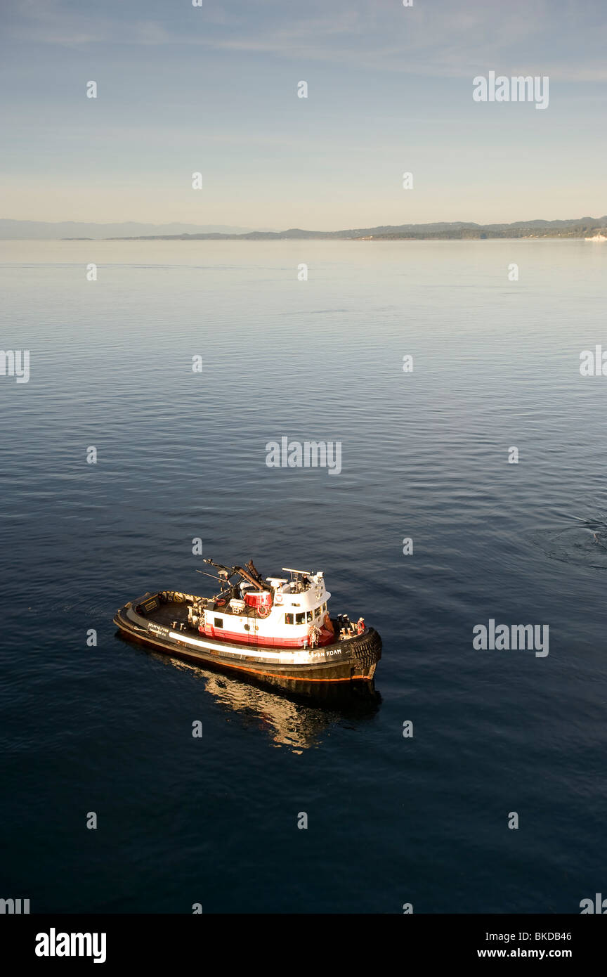Remorqueur de Port Victoria, île de Vancouver, BC Canada Banque D'Images