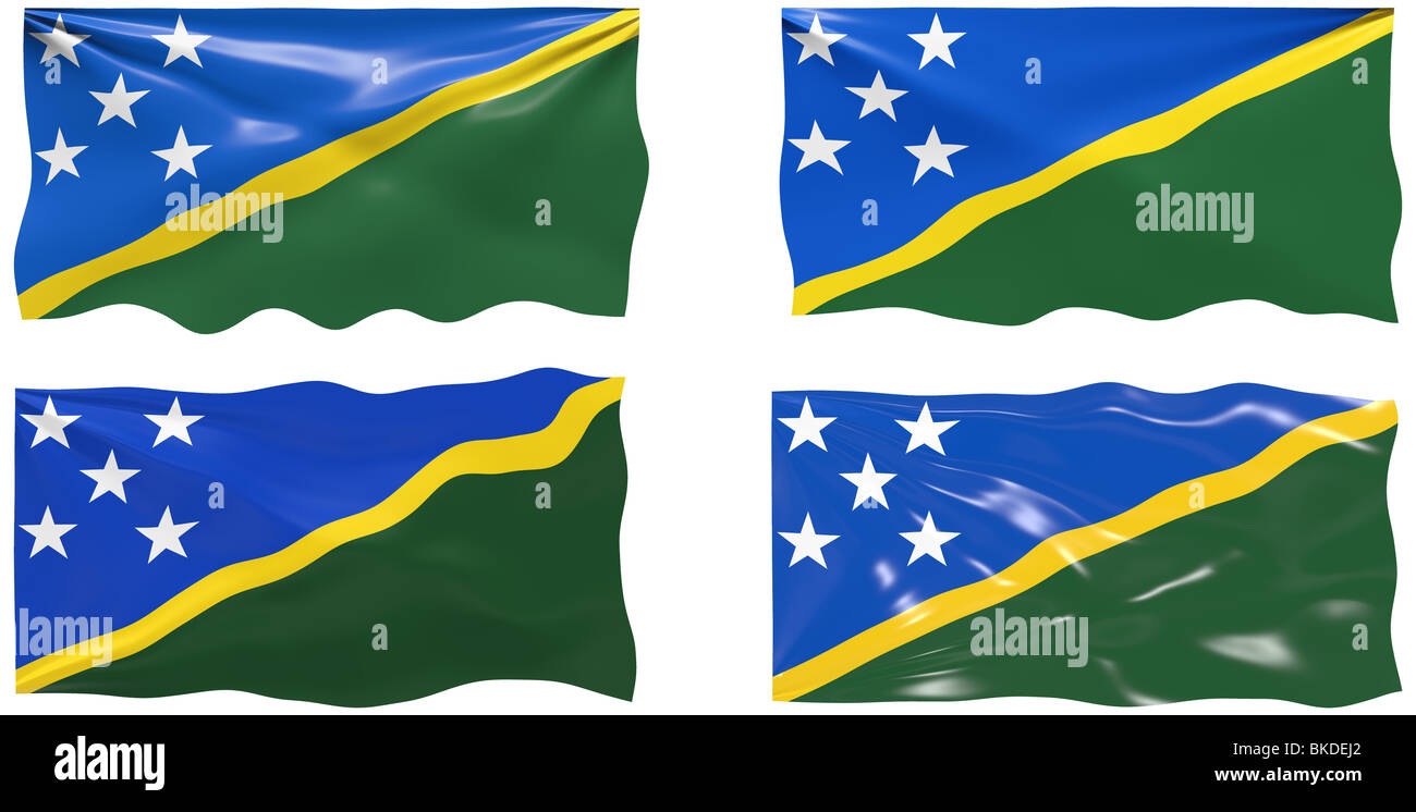 Grande Image du drapeau des Îles Salomon Banque D'Images