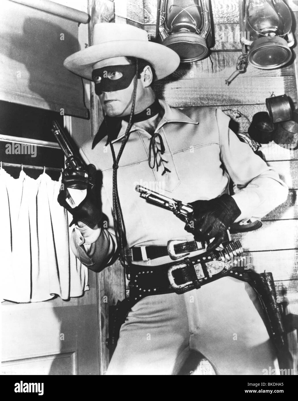 Le Lone Ranger (TV) CLAYTON MOORE LRGR 003P Banque D'Images